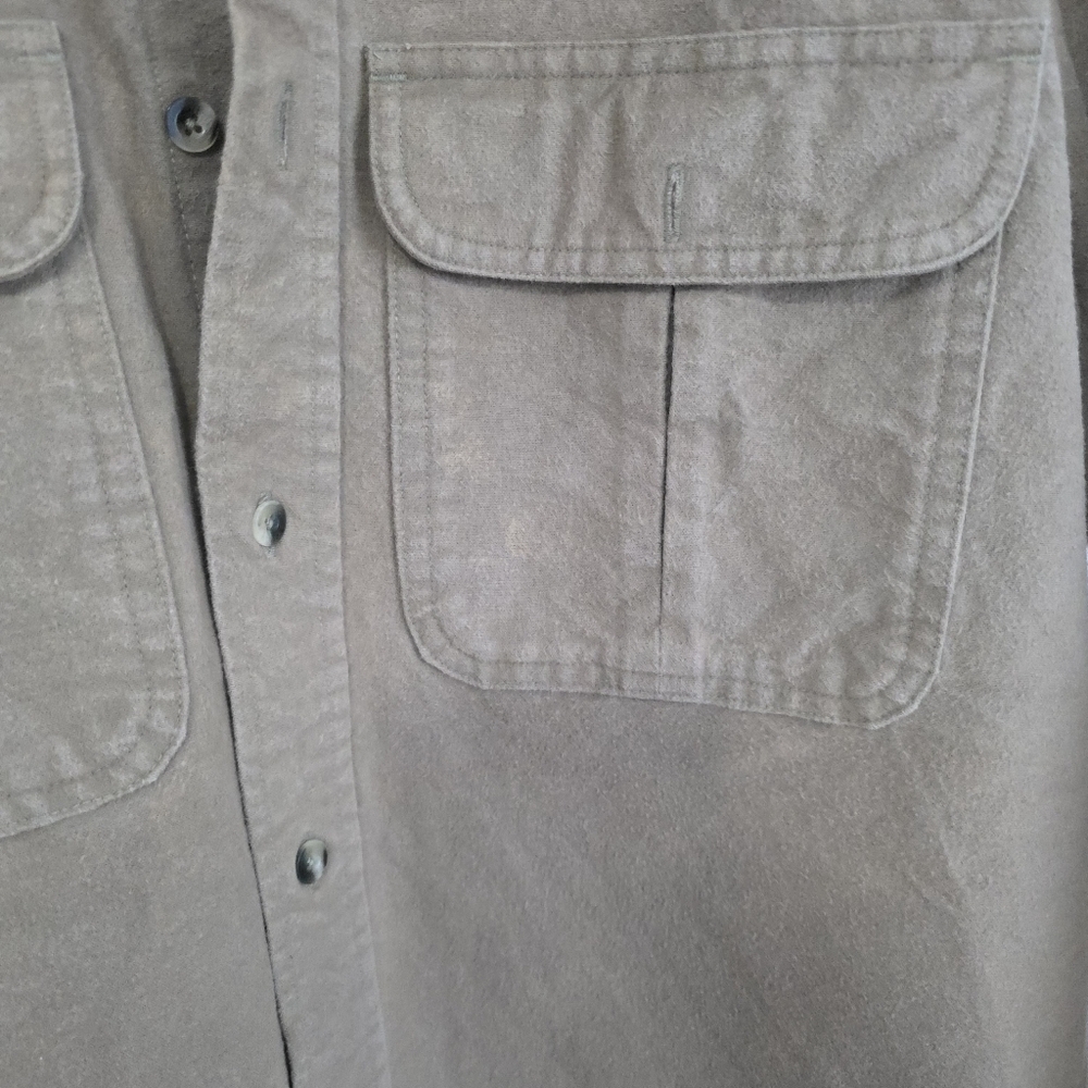 Cabela's Khaki Flannel Shirt Jacket - Picture 4 of 5